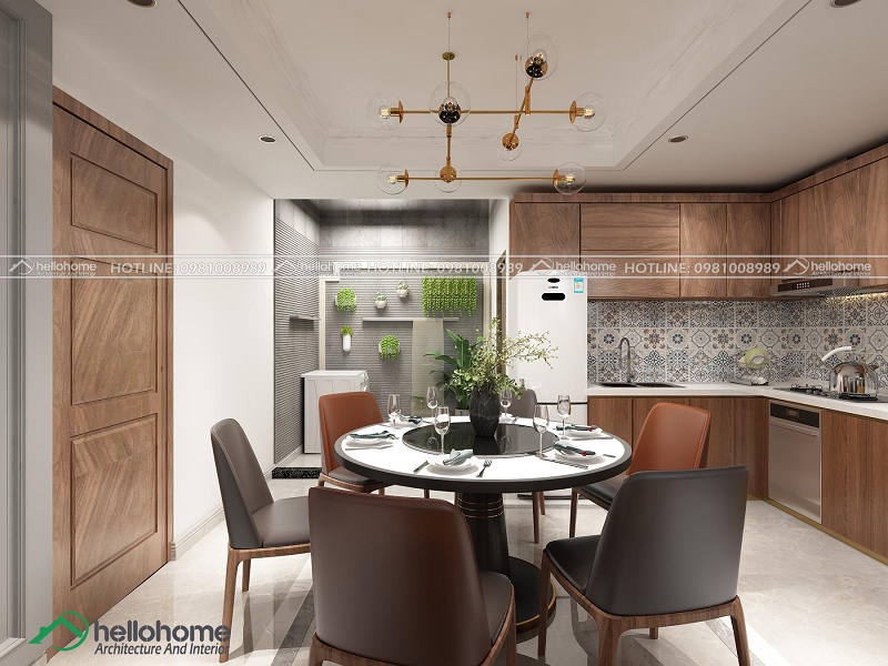 THIẾT KẾ CẢI TẠO NỘI THẤT PHÒNG KHÁCH, BẾP NHÀ PHỐ HIỆN ĐẠI – GĐ ANH TRUNG