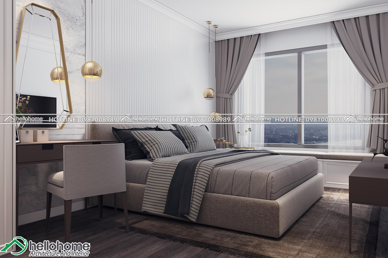 MẪU THIẾT KẾ CĂN HỘ 2 PHÒNG NGỦ CAO CẤP – GĐ ANH/ CHỊ MINH PHƯƠNG HCM